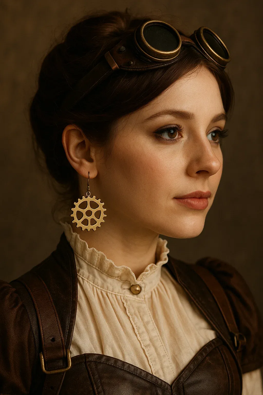 Steampunk Zahnrad-Ohrringe view 2
