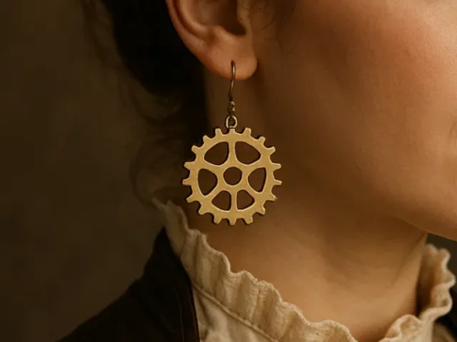 Steampunk Zahnrad-Ohrringe