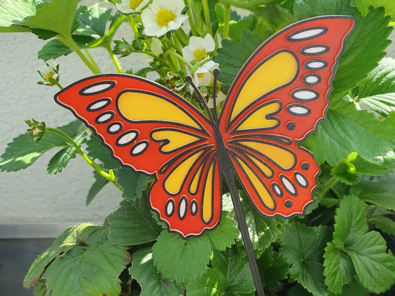 Bunter Schmetterling ohne AMS