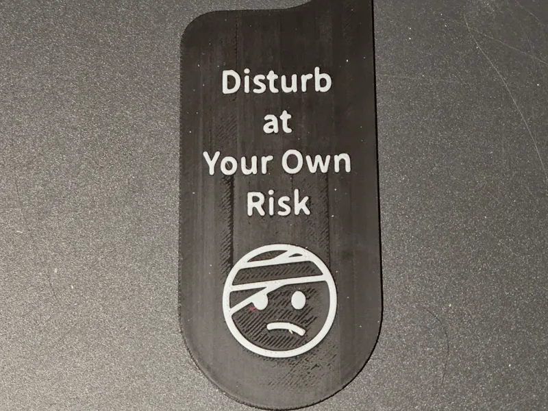 At risk door knob sign