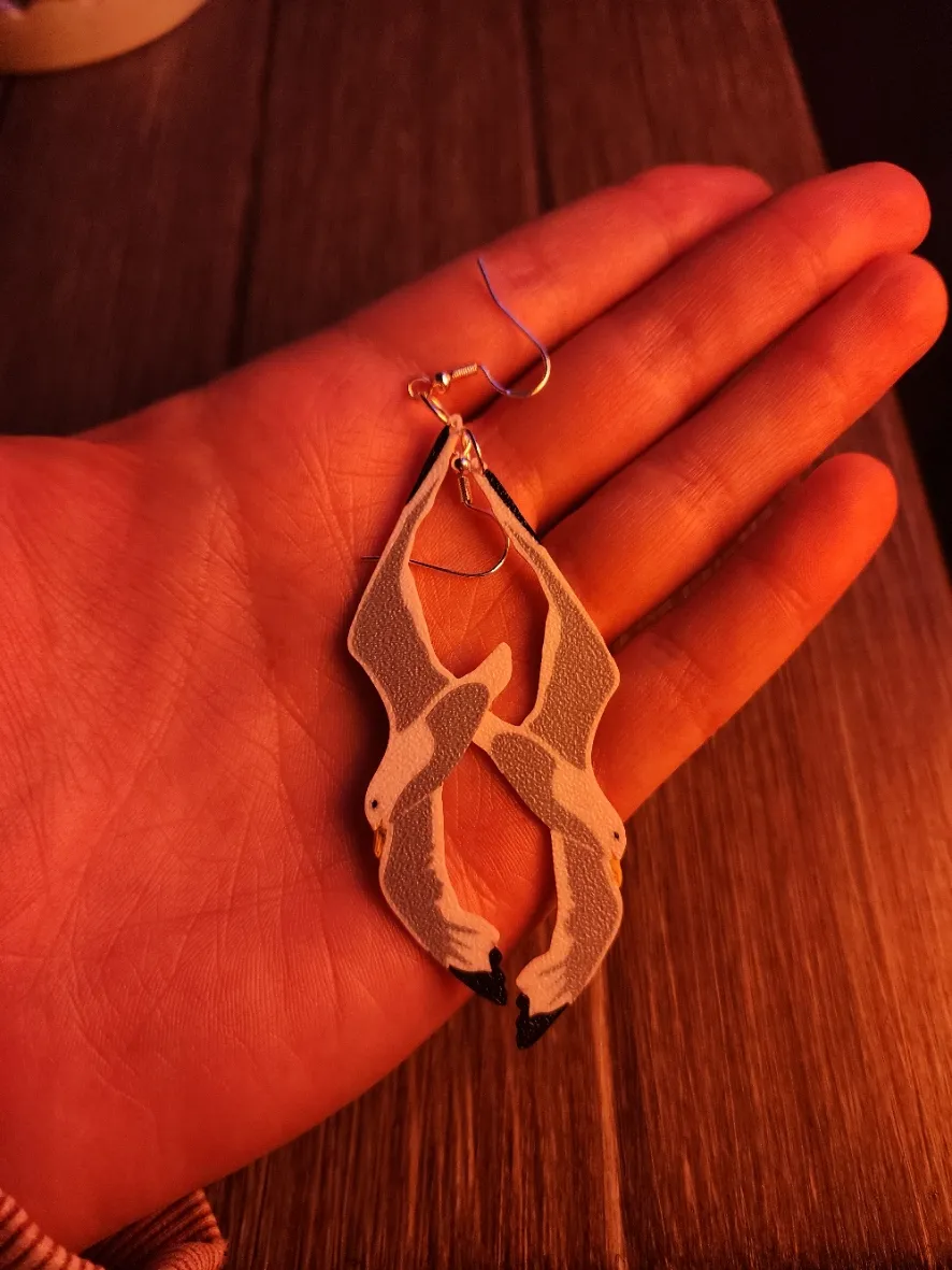 Taylor Swift 1989 Seagul bird flying earrings view 4