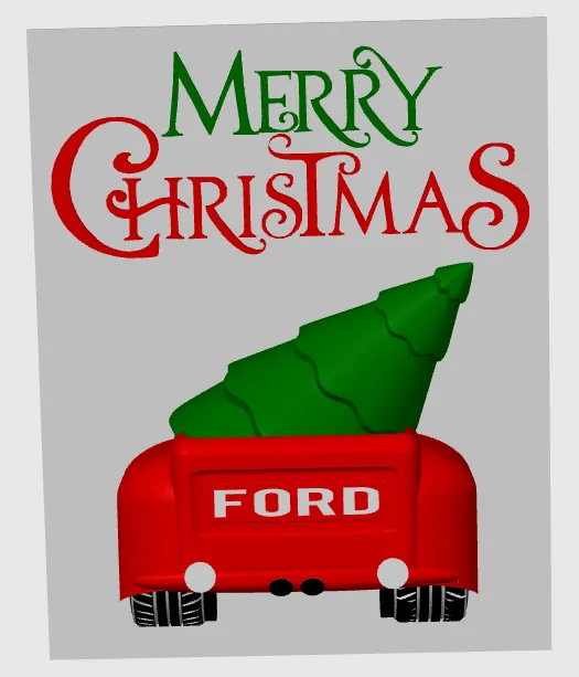 Christmas Tree Truck Pop Up Art