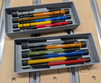 Gridfinity Trays for 150mm long Wiha Nut Drivers