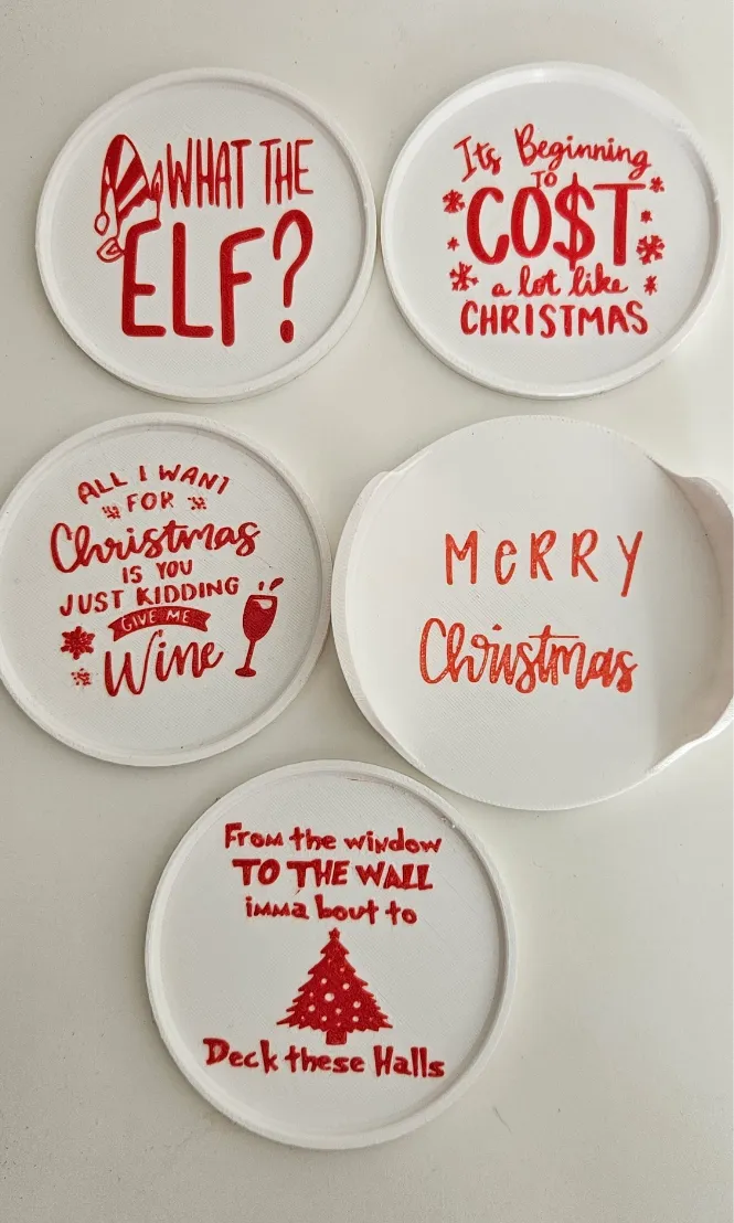 Christmas fun coasters.  