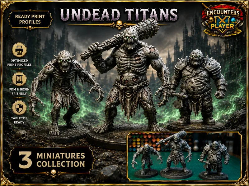 Undead Titans: Encounter DnD D&D Pathfinder Minis
