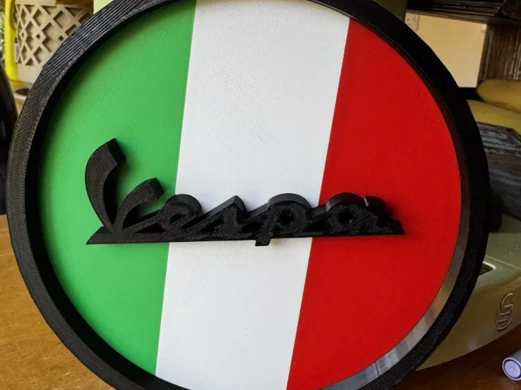 Vespa | Italian Flag | Scooter | Retro