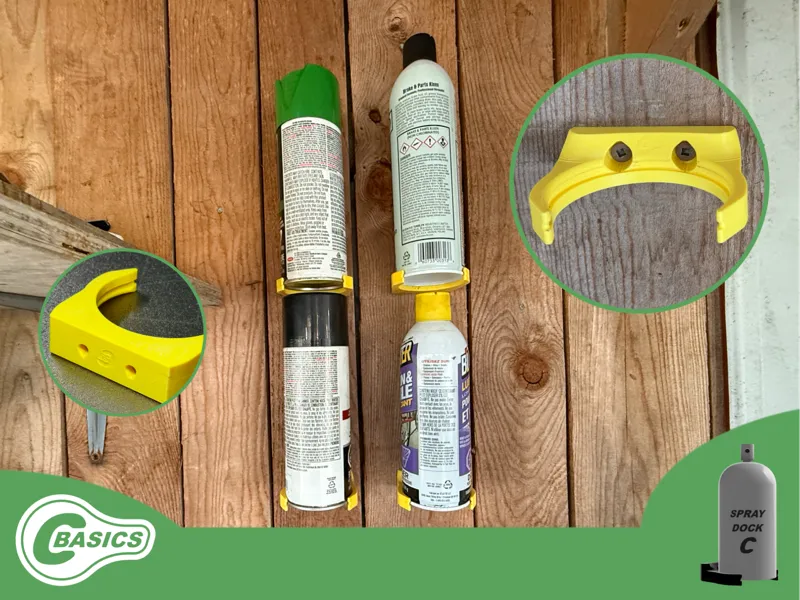 SprayDock | Spray Can Wall Hanger Mount Holder