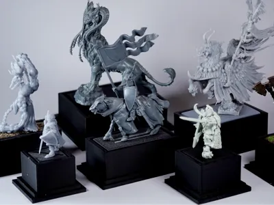 Old World Display Plinths square and rectangular