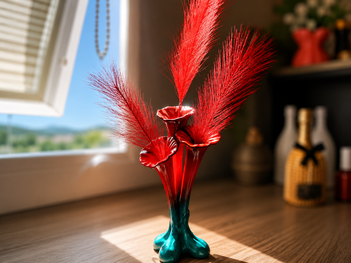 Triple Bloom Calla Vase