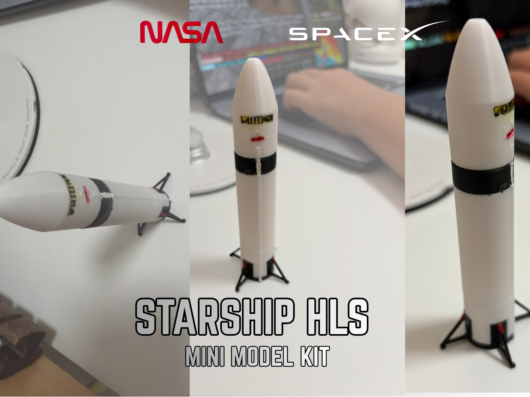 Mini HLS Starship Kit Artemis 3 Desk Display Model