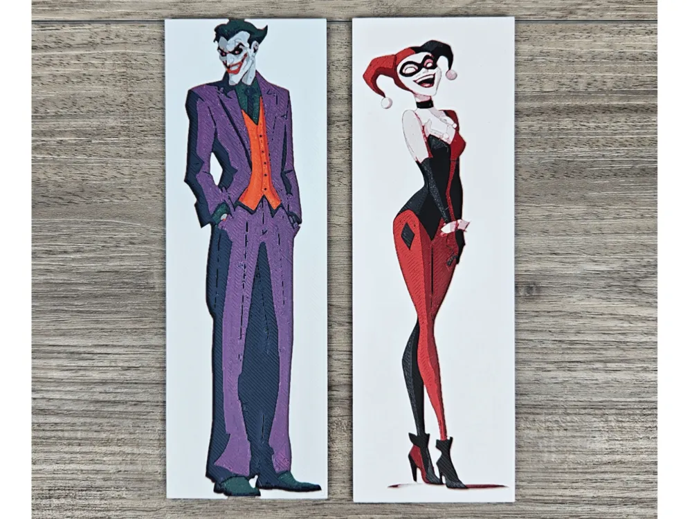 Harley Quinn and Joker Bookmarks