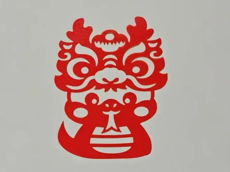 蛇年春节剪纸