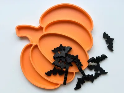 Halloween pumpkin sorting tray