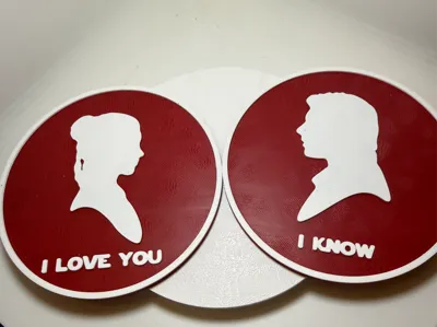 I Love You I Know Star Wars Coaster (Raised)