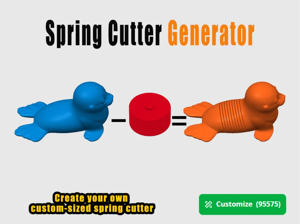 Spring Cutter Generator - Free 3D Print Model - MakerWorld