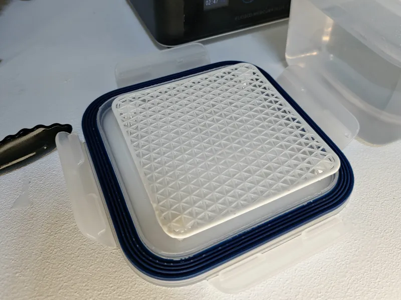 Ikea tub strainer for wash and cure station