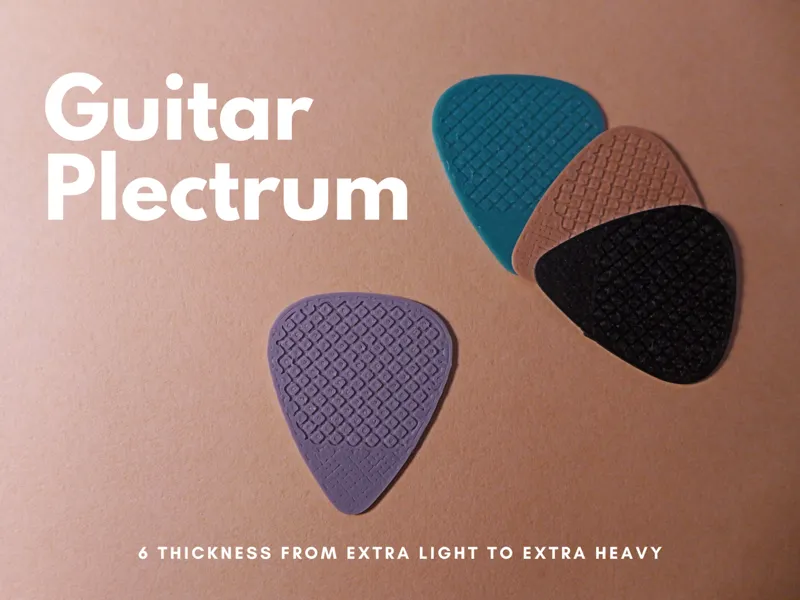 Guitar plectrum - 6 thicknesses