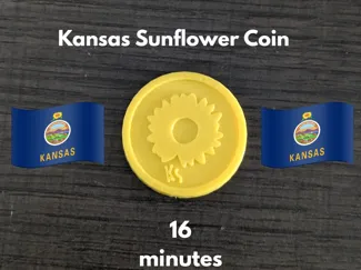 Kansas Sunflower Coin (16 Minute print)