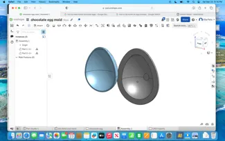chocolate egg mold with stand