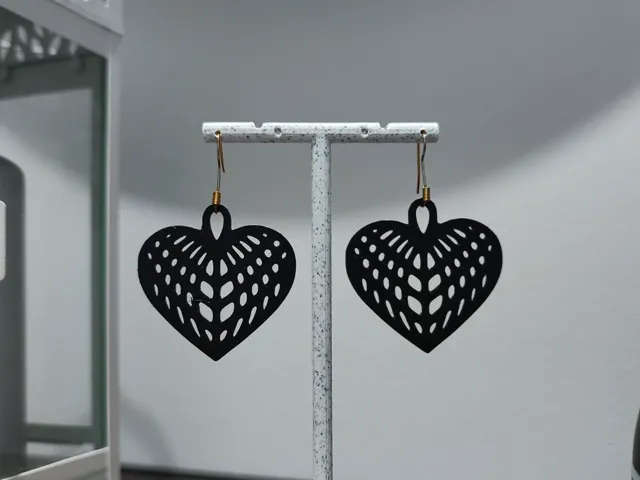 Aretes Corazón Filodendro