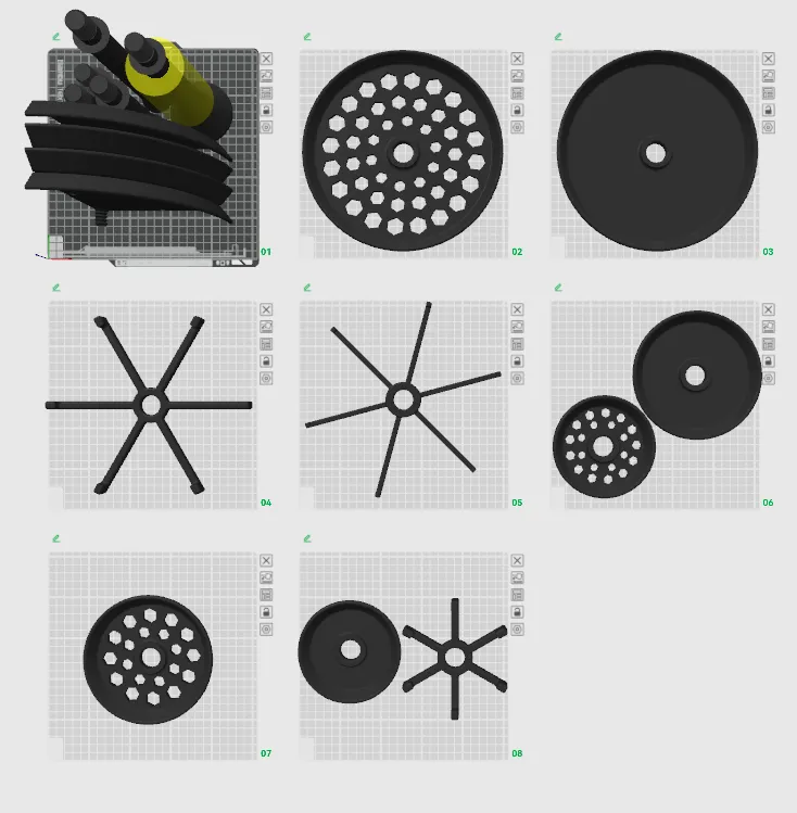 Spinning Modular Keychain Display Rack by Raditive Prints MakerWorld ...