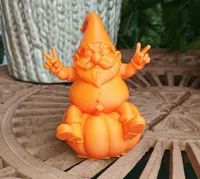 Nain de jardin sur citrouille — photo 3