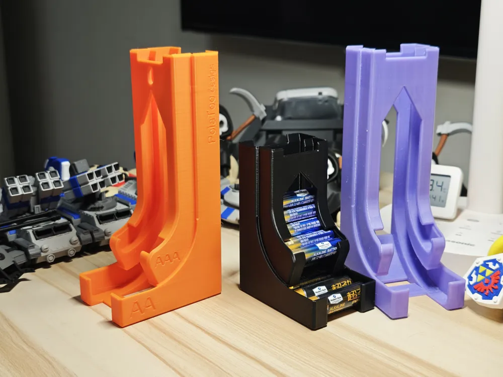 Battery Holder AA&AAA Short Version/ Easy Support - Free 3D Print Model ...
