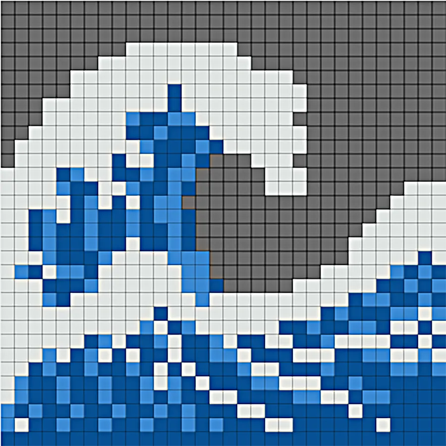 Pixel Art Wave by I Am Not A Robot MakerWorld