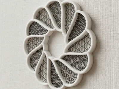 Rope-Motif Japanese Pattern (2 Colors Monochrome)