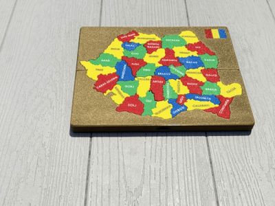 Puzzle Travel Map - Romania Print-in-Place 
