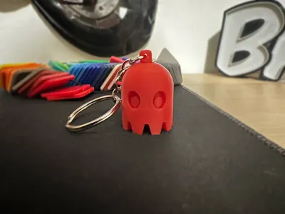 Pac-Man Ghost Keychain
