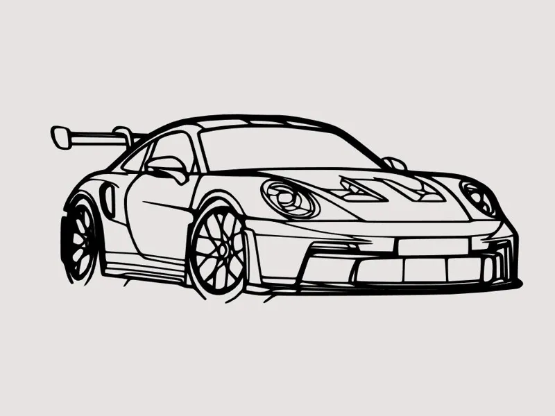 Porsche 911 GT3 RS Wall Decor