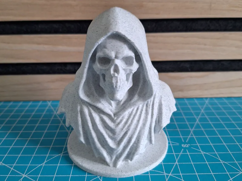 Totenkopfbüste – detailreiche 3D-Druckfigur
