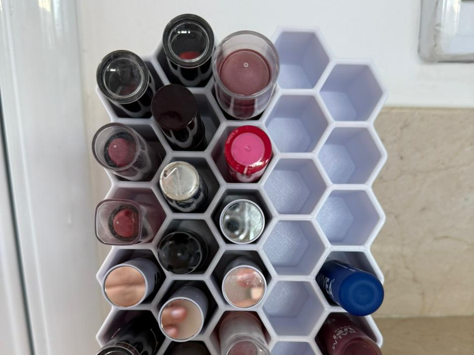 Honeycomb Lipstick & Cosmetic Organizer