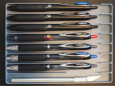 Gridfinity 4x3 Pen and Xacto Holder