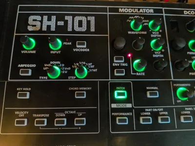 SH-101 plug-out Overlay for Roland System-8