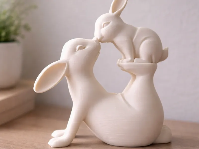 Amor de Mamãe e filhinho Coelhos 