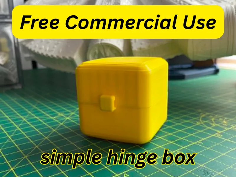 Simple hinge box with locking tab