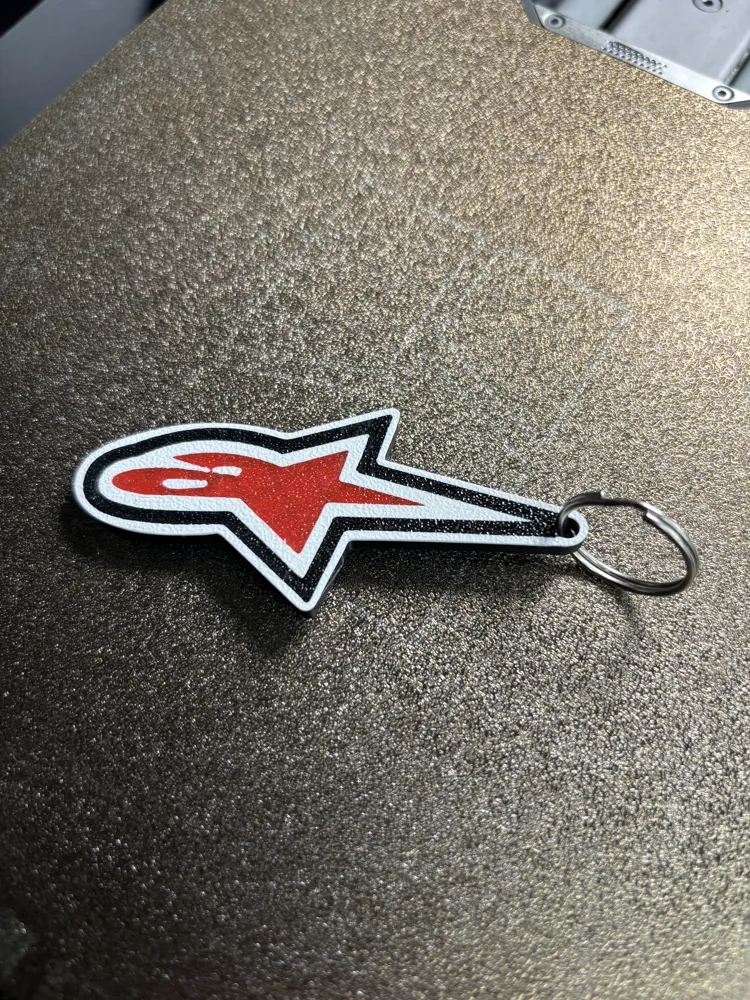 Alpine Keychain Rivals Alpinestars Alpine stars Keychain - Free 3D Print Model - MakerWorld