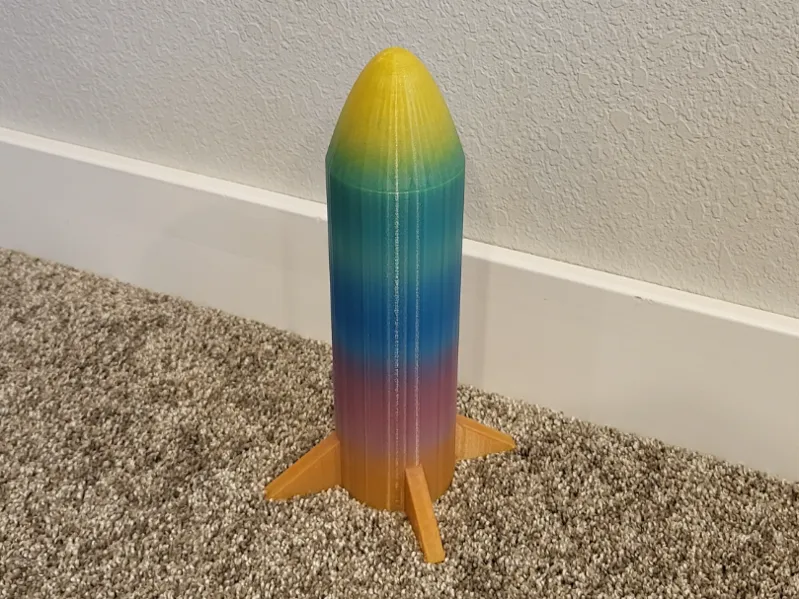 Simple Rocket For PLA Glow Rainbow Filament