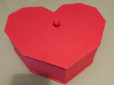 Valentine's Heart Box with Lid - Trinket Box
