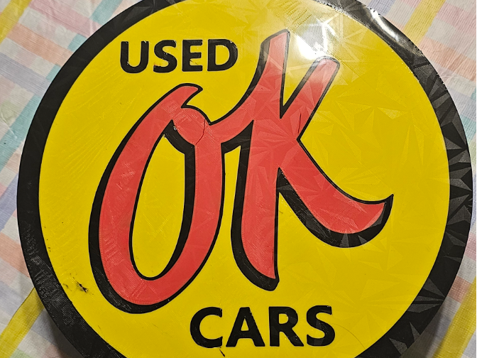 OK used cars light box 