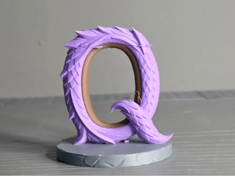 Dragon Letter Q Display Sculpture