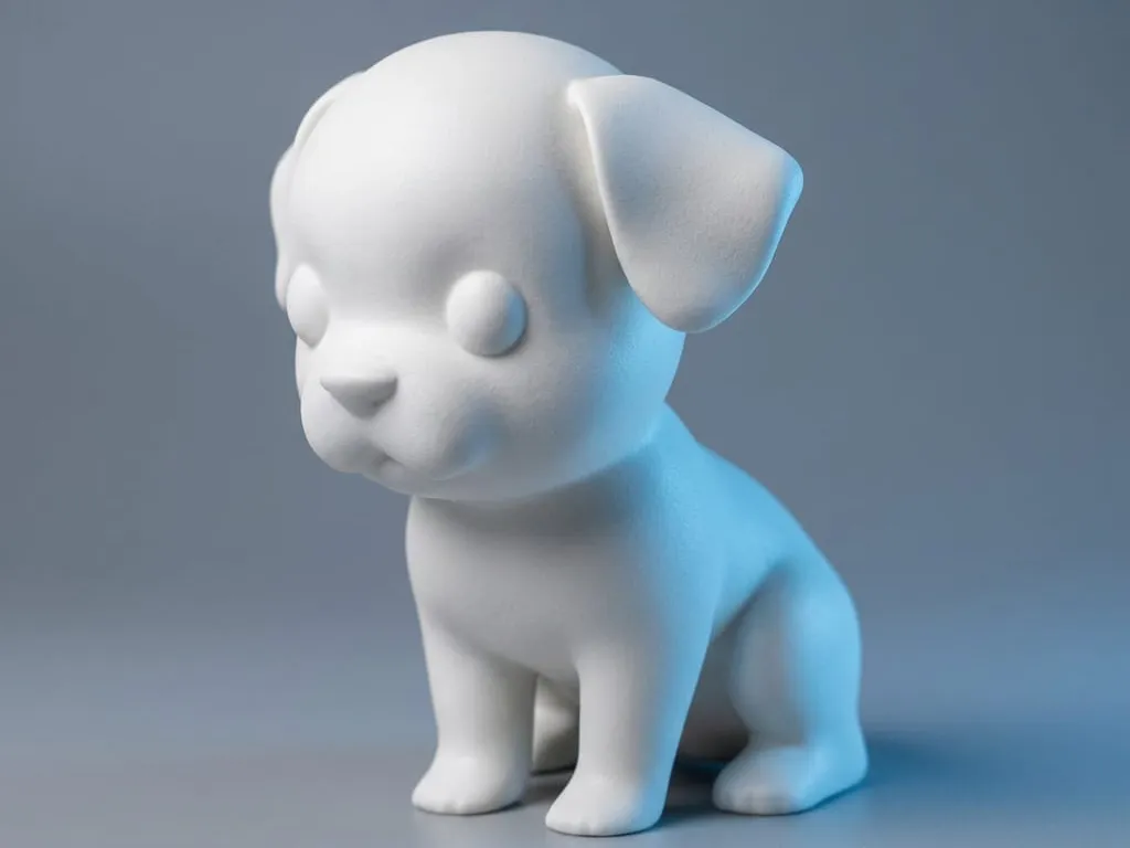 Statue de chiot mignon