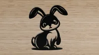 Décoration lapin 2D — photo 1