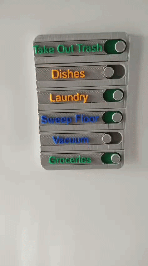 Family Chore Tracker - Modular Toggle Board