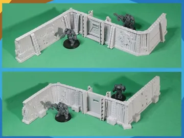 Escenografía en miniatura: Industrial Girder Wall Set A, Modular Terrain — vista de referencia 4
