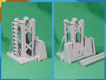 Escenografía en miniatura: Industrial Girder Wall Set A, Modular Terrain — vista de referencia 5