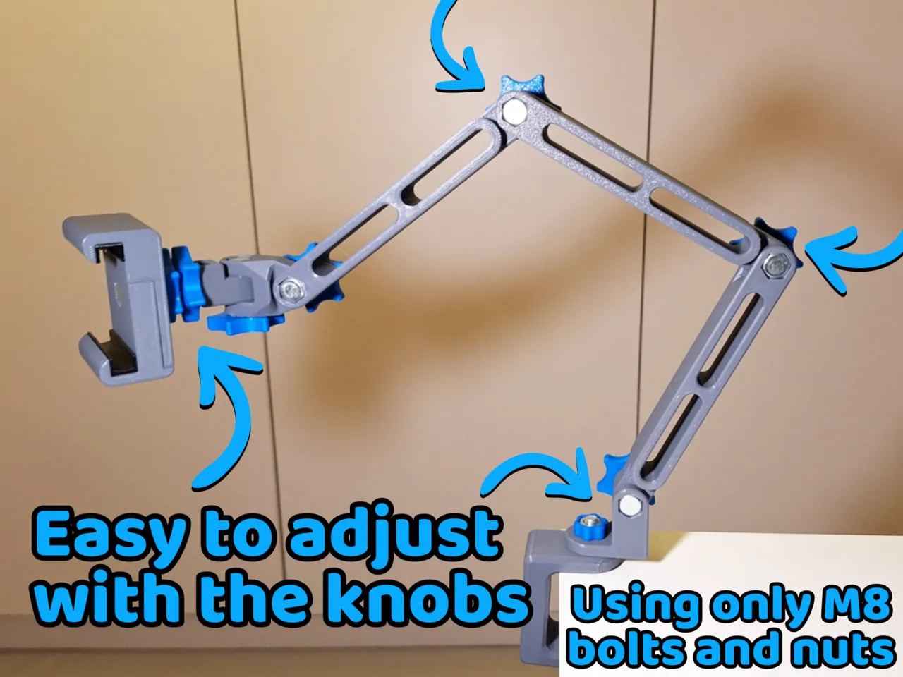Modular Clamping Camera/Phone Arm view 3