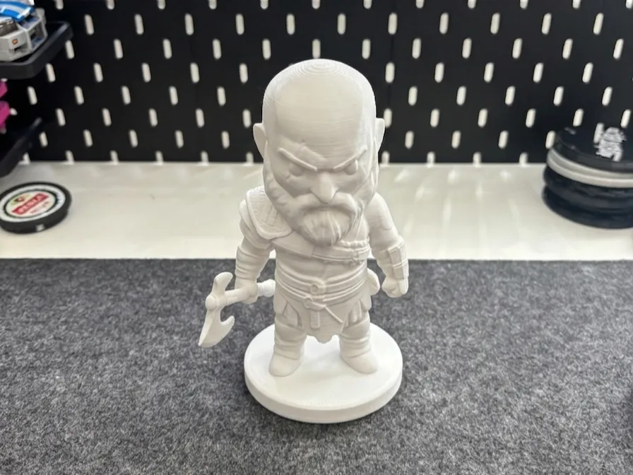 Chibi Kratos | God of War Desktop Statue - Free 3D Print Model - MakerWorld